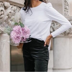 Smash and Tess Emma Long Sleeve Puff Shoulder Top